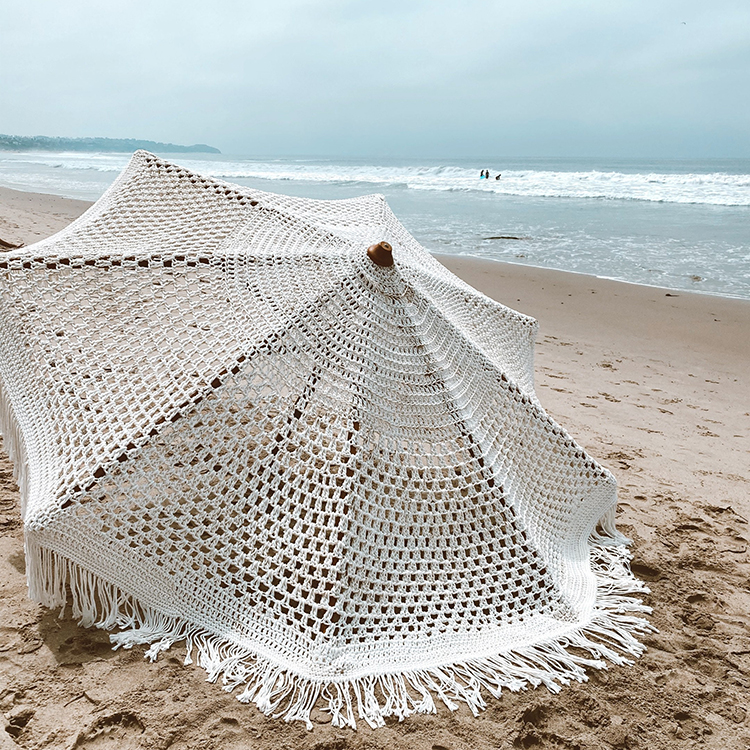 IgerEnjoy Umbrella Manufacturer | IgerEnjoy's 2.5m Boho Macrame Umbrella